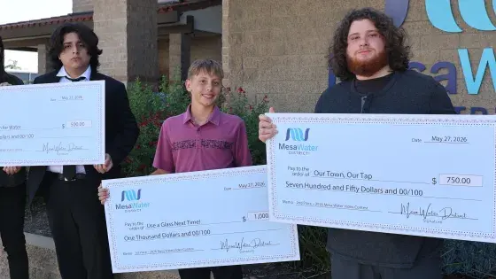 Image include the four winners of the Honors Video Contest.